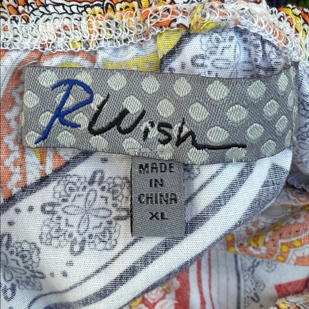 R Wish Girls Paisley & Chevron Printed Skater Dress — Size XL (14/16)